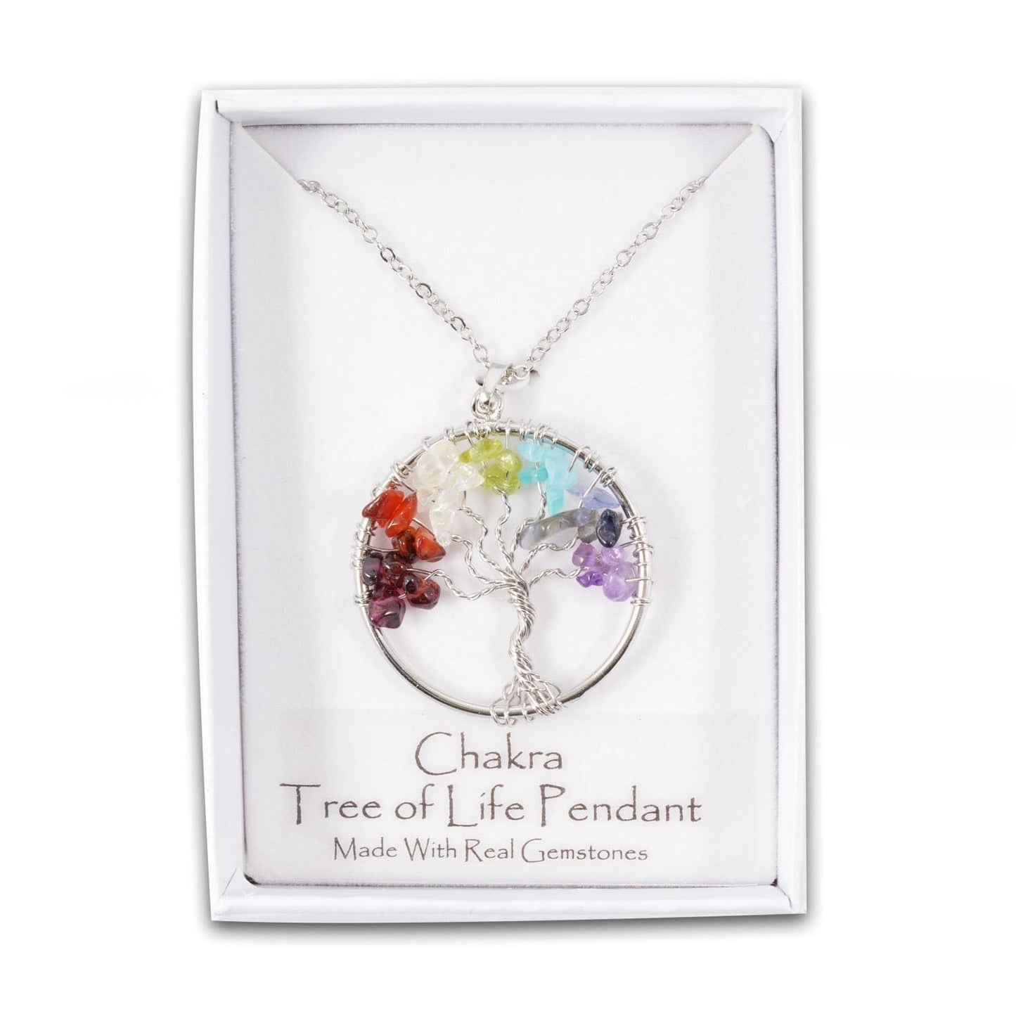 Chakra Tree Of Life Crystal Pendant