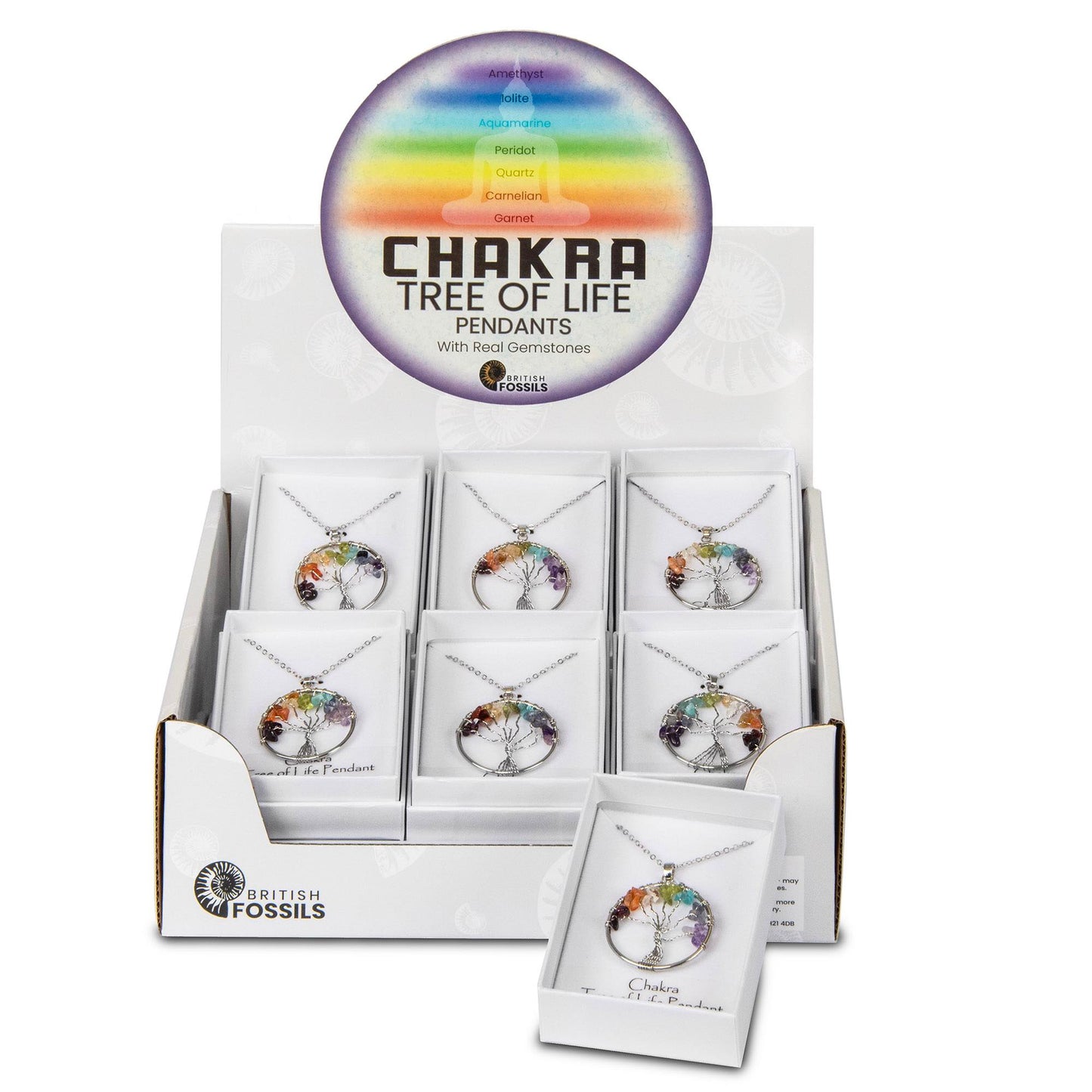 Chakra Tree Of Life Crystal Pendant