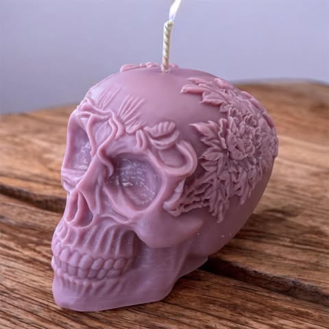 Rose Skull Soy Candle