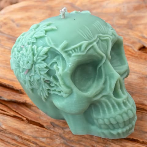 Rose Skull Soy Candle